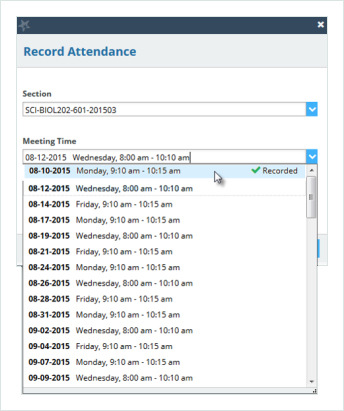 Record_Attendance_Recorded_Times